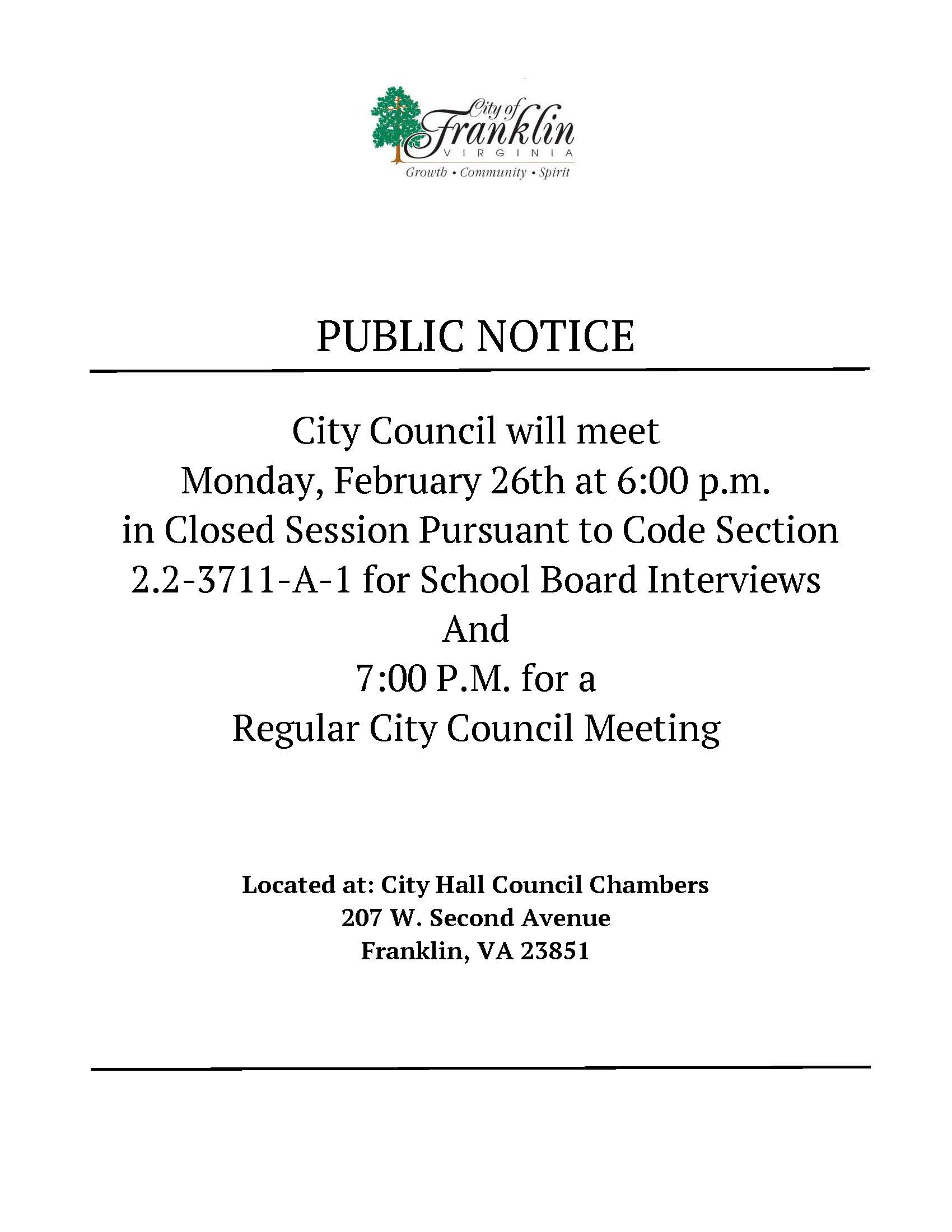 2-26-24 Closed Session and Regular City Council (2)